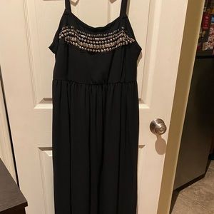 Torrid Black Jewel Floor-Length Strap Dress